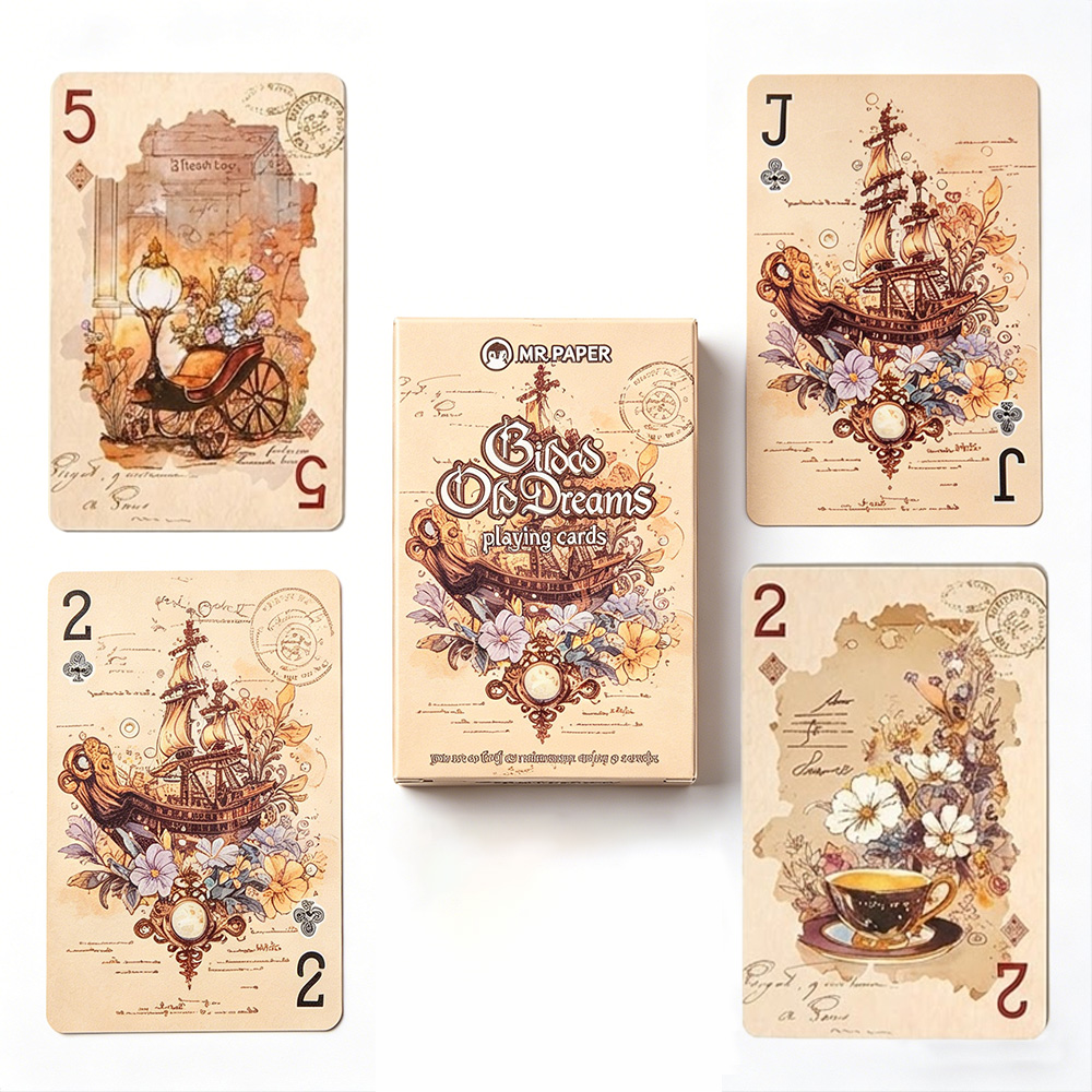 Vintage Collectible Board Games - 55 винтажных эстетичных игральных карт (57*88