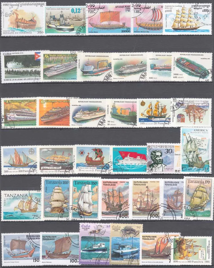 100 специальных штампов из кол – обзор и цена Collectible Vintage Postage Stamps